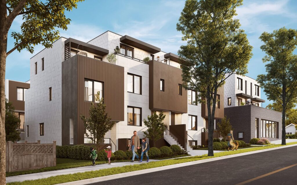 Exterior of Lakewood Living townhomes