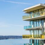 Private terraces overlooking English Bay